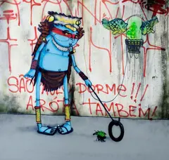 São Paulo Dorme by Cranio, 2014, spray sobre tela, offered Mar 2015