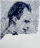 Vik Muniz, Retrato de Lee Harvey Oswald, 2001, serigrafia sobre papel