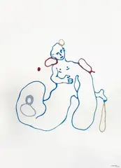 Marepe, Sem Titulo, 2005, cola com gliter sobre papel
