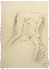 Sem titulo by Tunga, 1995, desenho a carvão sobre papel, offered Mar 2015