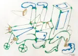 Marepe, Sem Titulo, 2004, gliter e cola sobre papel