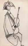 Cangaceiro com Violão by Aldemir Martins, 1959, nanquim sobre papel, offered Mar 2015