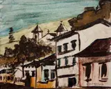 Clóvis Graciano, Rua de Sabará, 1945, guache sobre papel