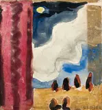 Antonio Gomide, Paisagem Surreal, 1953, aquarela sobre papel