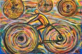 Bike by Rubens Gerchman, 2004, óleo sobre tela, offered Mar 2015