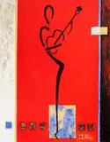 Ivone Alder, Serenata, técnica mista sobre tela