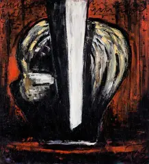 Sem Título by Daniel Senise, 1986, óleo sobre tela, offered Dec 2014