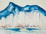 Paisagem do Rio by Manabu Mabe, óleo sobre tela, offered Dec 2014