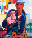 Cícero Dias, Figuras, óleo sobre tela