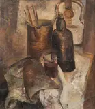Composição by Lucy Citti Ferreira, óleo sobre tela, offered Dec 2014