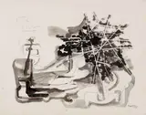 Roberto Burle Marx, Sem Título, 1989, nanquim sobre papel