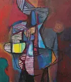 Roberto Burle Marx, Sem Titulo, 1985, óleo sobre tela