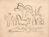 Tarsila do Amaral, Paisagem Antropofágica, litogravura sobre papel