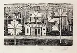 Livio Abramo, Paraguai, 1958, xilogravura sobre papel japonês