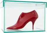 Alex Vallauri, Sapato Vermelho (Ready Made), 1971, assemblage, fôrma de madeira para sapatos, salto de plástico e esmalte sintético.
