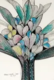 Flor by Aldemir Martins, 1963, ecoline e nanquim sobre papel, offered Dec 2014