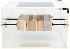 Matriz by Edith Derdyk, 2013, páginas cortadas de livros, acrilico e ferragens, offered Dec 2014