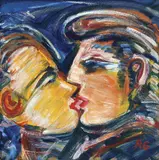 Beijo by Rubens Gerchman, 2005, óleo sobre tela, offered Dec 2014