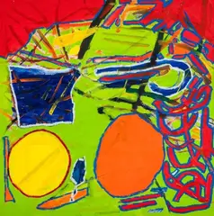 Sem Título by Crianças Instituto Olga Kos, 2014, acrilico sobre tela, offered Dec 2014