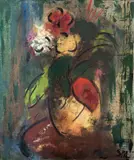 Sérgio Milliet, Vaso de Flores, óleo sobre tela