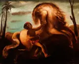 Domando Cavalo by Orlando Teruz, 1965, óleo sobre tela, offered Dec 2014