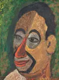 Sérgio Milliet, Auto Retrato, óleo sobre eucatex