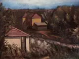 Mino Carta, Vilarejo, óleo sobre tela