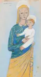 Madona com Menino by Fulvio Pennacchi, 1975, pastel e guache sobre papel, offered Sep 2014