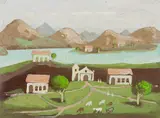 Paisagem com Montanha ao Fundo by Fulvio Pennacchi, 1981, acrílico sobre placa, offered Sep 2014