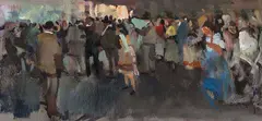 Dario Mecatti, Festa, óleo sobre cartão