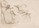 Mulher e Cavalo by Di Cavalcanti, desenho a caneta esforográfica sobre papel, offered Sep 2014