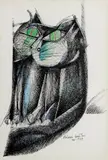 Gato by Aldemir Martins, 1974, nanquim e ecoline sobre papel, offered Sep 2014