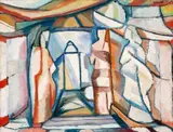 Figuras by Aldo Bonadei, 1966, óleo sobre juta, offered Sep 2014