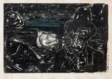Oswaldo Goeldi, Noturno, xilogravura sobre papel