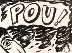 POU! by Maurício Nogueira Lima, 1970, nanquim sobre papel, offered Sep 2014