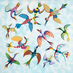 Pássaros by Roberto Magalhães, 2000, óleo sobre tela, offered Sep 2014