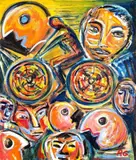 Bike by Rubens Gerchman, 2002, óleo sobre tela, offered Sep 2014