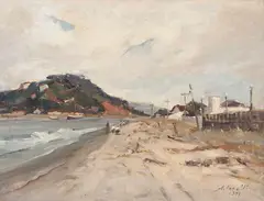 Praia by Arcangelo Ianelli, 1951, óleo sobre tela, offered Sep 2014
