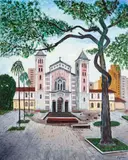 Yasuichi Kojima, Igreja Matriz Sagrada Família - Praça Cardeal Arcoverde de São Caetano do Sul, 2008, óleo sobre tela