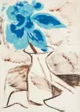 Vaso de Flores by Aldo Bonadei, óleo sobre cartão, offered Sep 2014