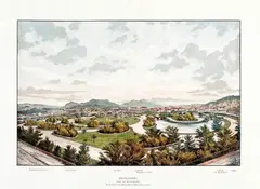 RIO DE JANEIRO "PARQUE DA ACLAMAÇÃO" by Marc Ferrez, xilogravura aquarelada, offered Jun 2014
