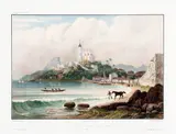 IGREJA DA GLÓRIA NO RIO DE JANEIRO by E. B. De La Touanne H. De Bougainville, 1837, litografia aquarelada, offered Jun 2014