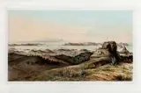 Adolphe Hastrel de Rivedoux, PANORAMA TOMADO DE CIMA DO CORCOVADO, 1847, litografia aquarelada