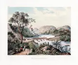 Johann Moritz Rugendas, RIO PARAYBUNA, 1835, litografia aquarelada