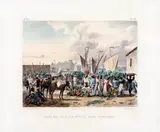 Johann Moritz Rugendas, MARCHÉ SUR LA BRAIA DOS MINEIROS, 1835, litografia aquarelada