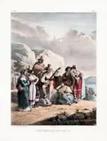 Johann Moritz Rugendas, COSTUMES DE SÃO PAULO, 1835, litografia aquarelada