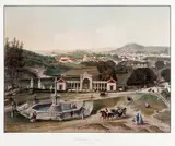 Charles Ribeyrolles, PANORAMA DA LAGOA, 1861, litografia aquarelada
