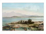 Charles Ribeyrolles, PANORAMA DE ST. CHRISTOPHE, 1861, litografia aquarelada