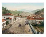 Charles Ribeyrolles, PALAIS IMPERIAL DE PETRÓPOLIS, 1861, litografia aquarelada