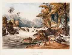 Charles Bentley, CATARATAS DE NATAL, 1841, litografia aquarelada